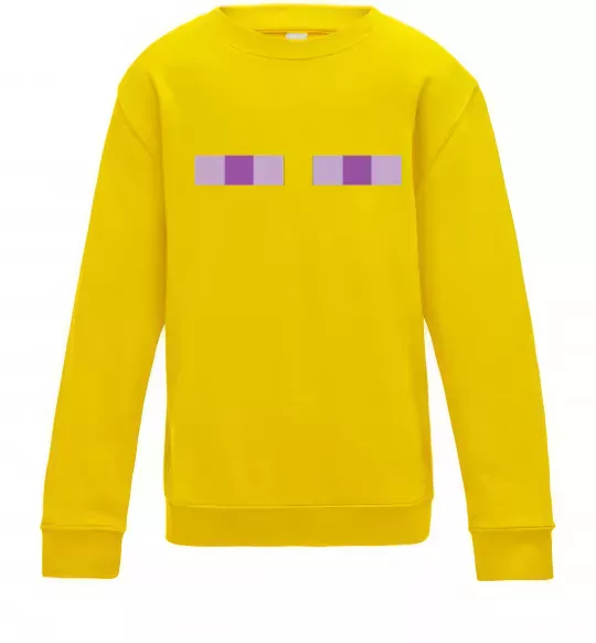Детский Свитшот Minecraft eyes Солнечно желтый фото