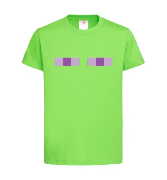 Детская футболка Minecraft eyes Лаймовый фото