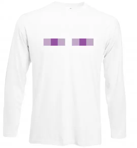 Лонгслив Minecraft eyes Белый фото