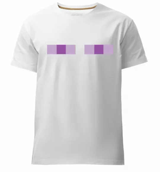 Чоловіча преміум футболка Minecraft eyes Білий фото