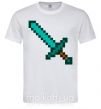 Мужская футболка Minecraft sword Белый фото