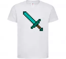 Дитяча футболка Minecraft sword Білий фото