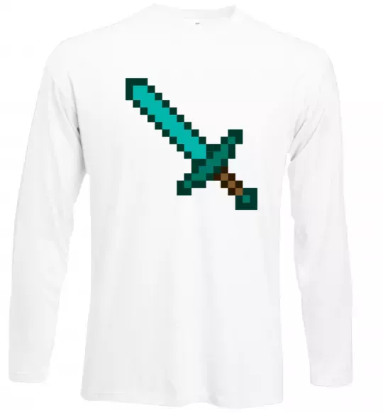 Лонгслив Minecraft sword Белый фото