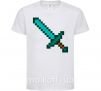 Детская футболка Minecraft sword Белый фото