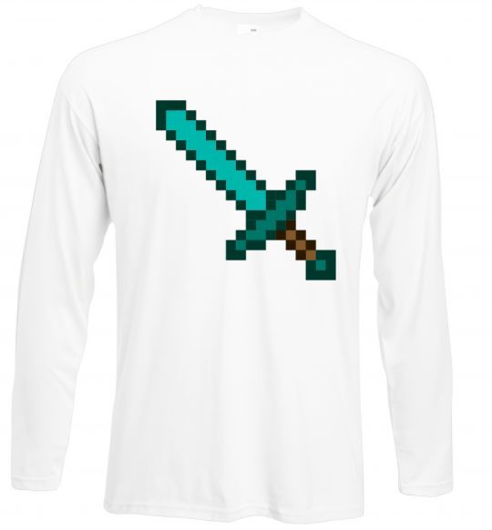 Лонгслів Minecraft sword Білий фото