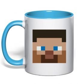 Чашка с цветной ручкой Minecraft hero Чашка с цветной ручкой Minecraft hero