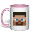 Чашка с цветной ручкой Minecraft hero Нежно розовый Чашка с цветной ручкой Minecraft hero Нежно розовый фото