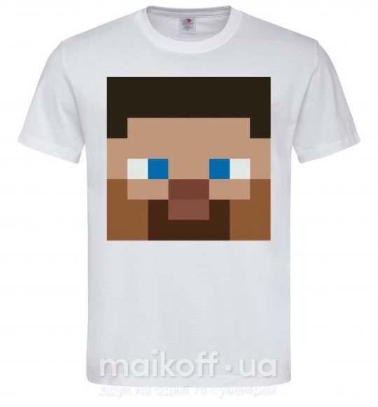 Мужская футболка Minecraft hero Белый фото