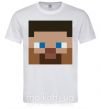 Мужская футболка Minecraft hero Белый фото