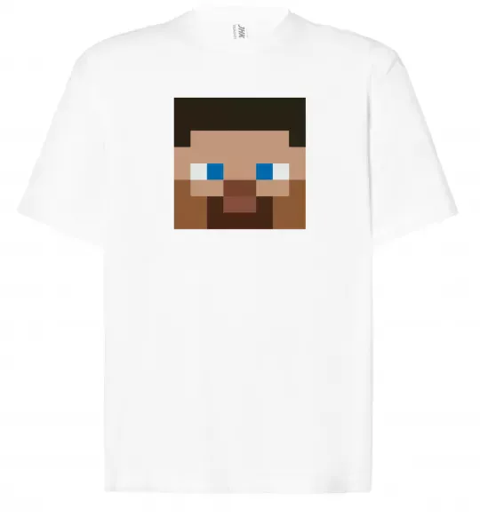 Футболка Оверсайз Minecraft hero Білий фото