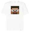 Футболка Оверсайз Minecraft hero Білий фото