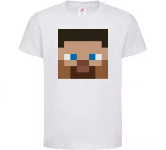 Дитяча футболка Minecraft hero Білий фото