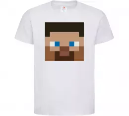 Дитяча футболка Minecraft hero Білий фото