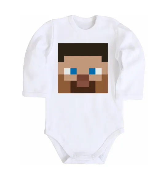 Дитячий бодік Minecraft hero Білий фото