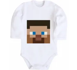 Дитячий бодік Minecraft hero Білий фото