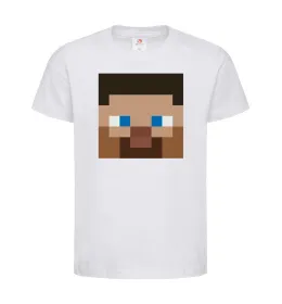 Дитяча футболка Minecraft hero Білий фото