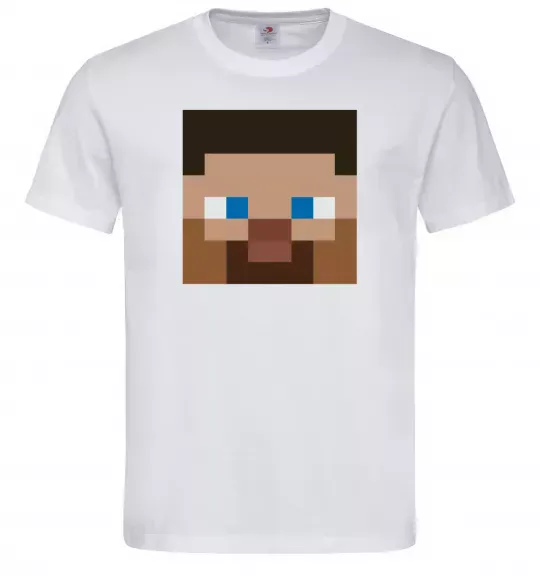 Мужская футболка Minecraft hero Белый фото