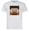 Мужская футболка Minecraft hero Белый фото