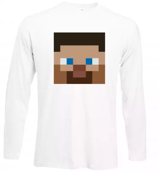 Лонгслив Minecraft hero Белый фото