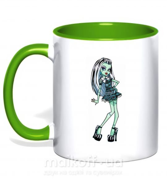 Чашка з кольоровою ручкою Draculaura Зелений фото