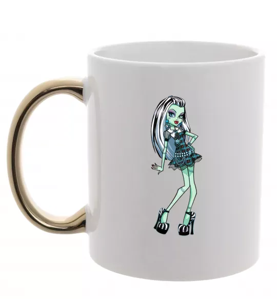 Чашка с цветной ручкой Draculaura Золото фото