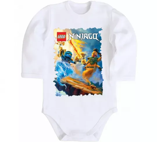 Дитячий бодік Битва Білий фото