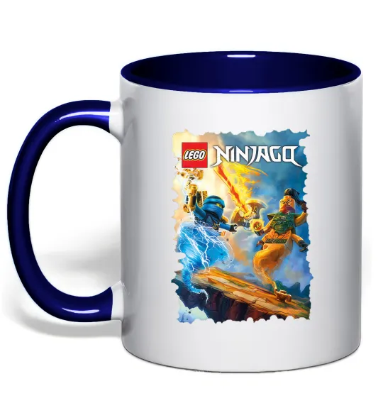 Чашка с цветной ручкой Битва Глубокий темно-синий фото