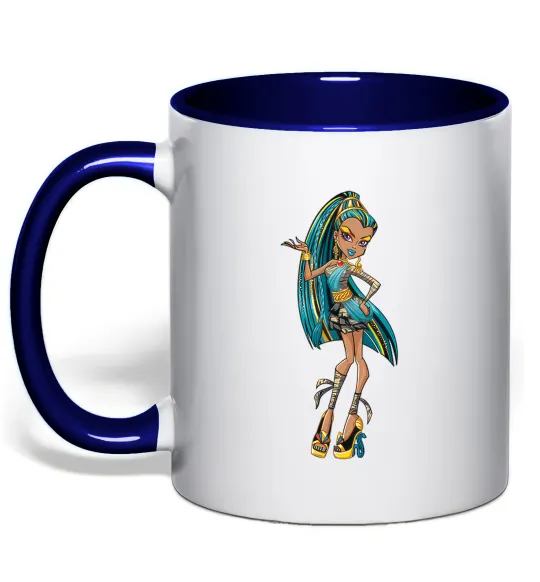 Чашка с цветной ручкой Cleo №2 Глубокий темно-синий фото