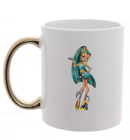 Чашка с цветной ручкой Cleo №2 Золото фото