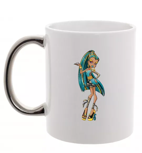 Чашка с цветной ручкой Cleo №2 Серебро фото