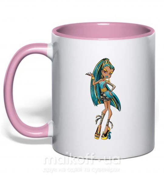 Чашка с цветной ручкой Cleo №2 Нежно розовый фото