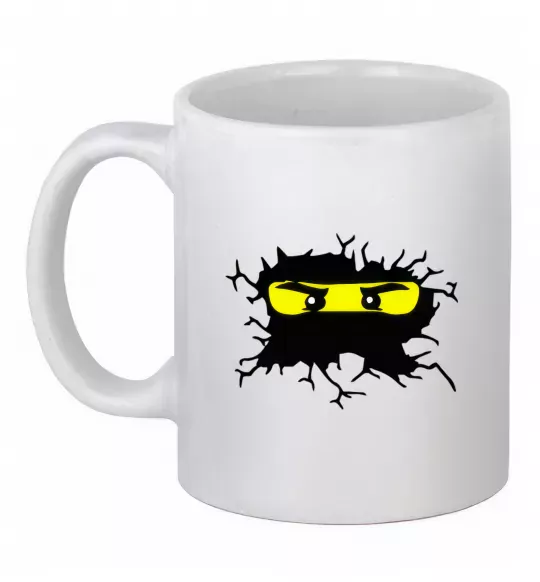 Чашка керамическая Lego face Белый фото