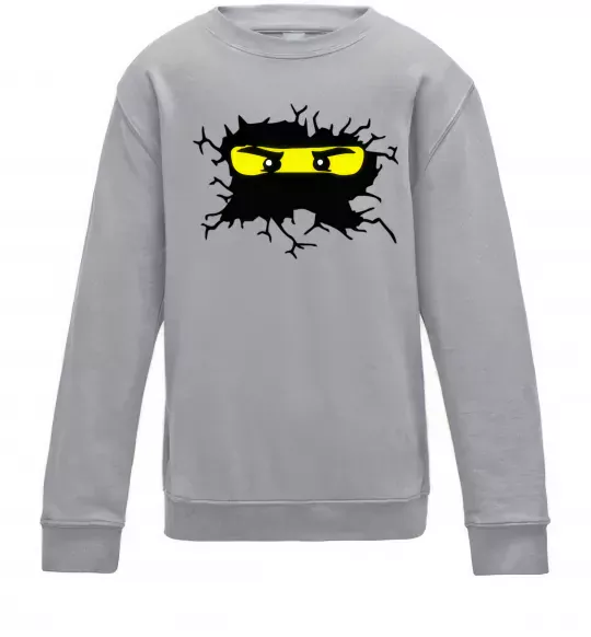 Детский Свитшот Lego face Серый меланж фото