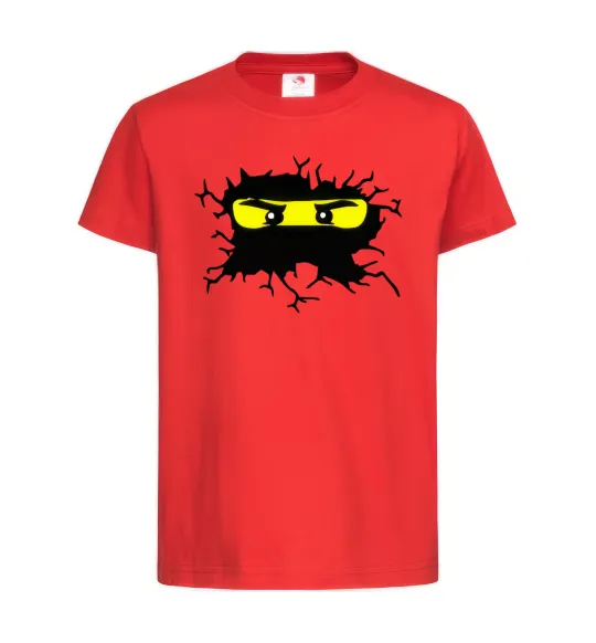 Детская футболка Lego face Красный фото
