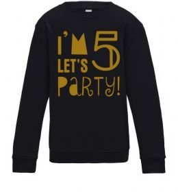 Дитячий світшот I am 5 let is party Дитячий світшот I am 5 let is party