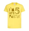 Детская футболка I am 5 let is party Лимонный фото