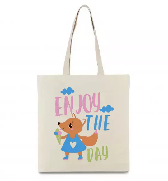 Эко-сумка Enjoy the day Бежевый фото