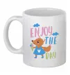 Чашка керамическая Enjoy the day Белый Чашка керамическая Enjoy the day Белый фото