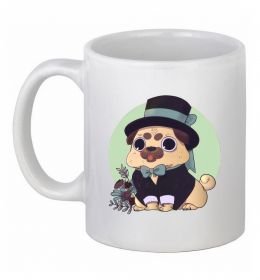 Чашка керамическая Pug jentelman Чашка керамическая Pug jentelman