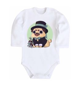 Детский боди Pug jentelman
