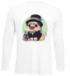 Лонгслив Pug jentelman Белый Лонгслив Pug jentelman Белый фото