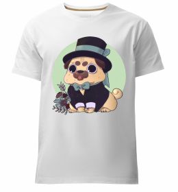 Мужская премиум футболка Pug jentelman Мужская премиум футболка Pug jentelman