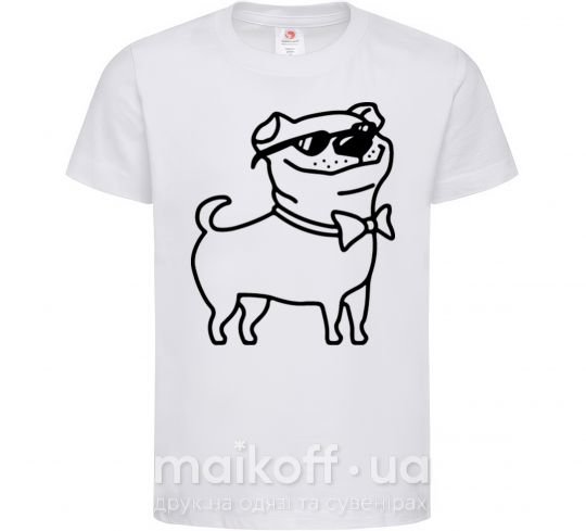 Детская футболка Cool dog Белый фото