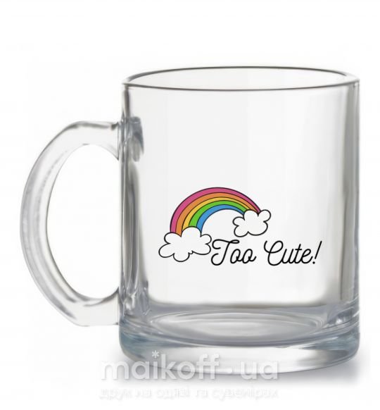 Чашка скляна Too Cute Прозорий фото