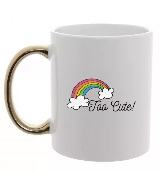 Чашка с цветной ручкой Too Cute Золото фото