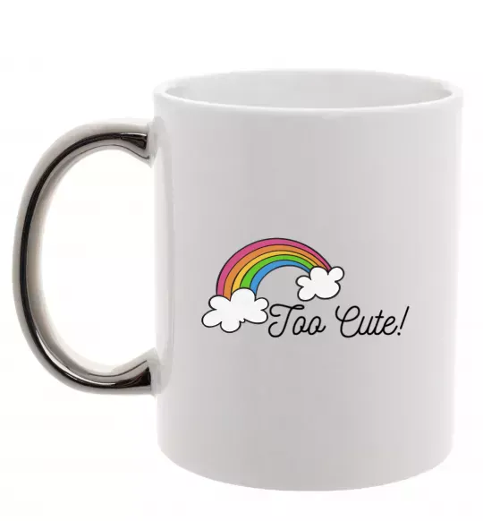 Чашка с цветной ручкой Too Cute Серебро фото