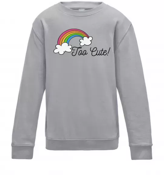 Детский Свитшот Too Cute Серый меланж фото