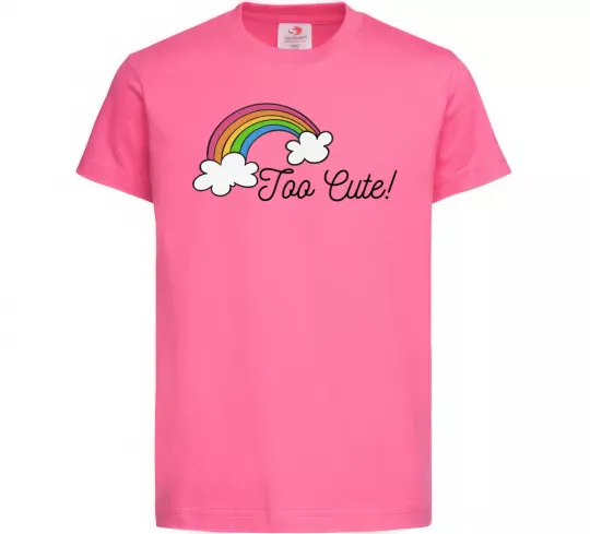 Дитяча футболка Too Cute Яскраво-рожевий фото