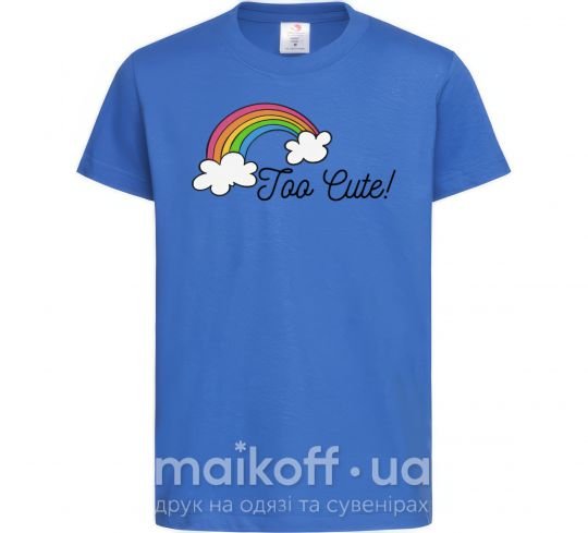 Дитяча футболка Too Cute Яскраво-синій фото