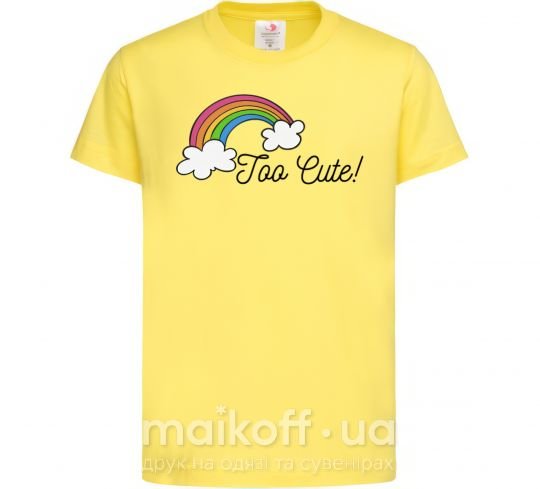 Дитяча футболка Too Cute Лимонний фото
